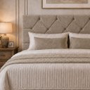 Ver imagem 2 de Cabeceira para Cama Casal Estofada 1,38 ,Mts Zoe Vilajo: Suede Crush Cappucino