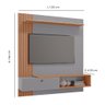 Painel para TV de até 55 polegadas Yasmim 100% em MDF Tuboarte Cinza - 2