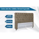 Ver imagem 2 de Cabeceira Cama Box Estofada Solteiro Solteiro Imperatriz Plus Suede Marrom - Simbal