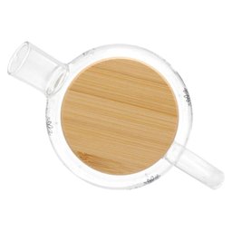 Chaleira de Vidro com Tampa de Bambu Flor 600ml - 3