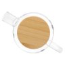 Chaleira de Vidro com Tampa de Bambu Flor 600ml - 3