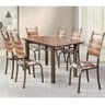 Conjunto de Mesa Retangular Tampo de Madeira 6 Cadeiras Chicago - 1