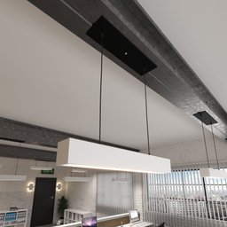 Lustre Pendente Linear Moderno Branco 70cm - 1