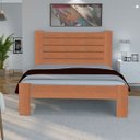 Ver imagem 1 de Cama Queen Size Casal Malbec Madeira Maciça Angelim Pedra/tauari Mel