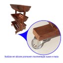 Ver imagem 4 de Fruteira de Chão Madeira Cozinha Cedro com Rodinhas