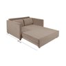 Sofá Cama Hope D33 Suede Chocolate 377 2 Lugares Império Estofados - 4