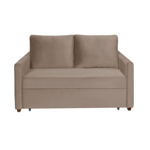 Sofá Cama Hope D33 Suede Chocolate 377 2 Lugares Império Estofados
