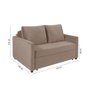 Sofá Cama Hope D33 Suede Chocolate 377 2 Lugares Império Estofados - 5