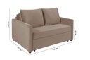 Ver imagem 5 de Sofá Cama Hope D33 Suede Chocolate 377 2 Lugares Império Estofados