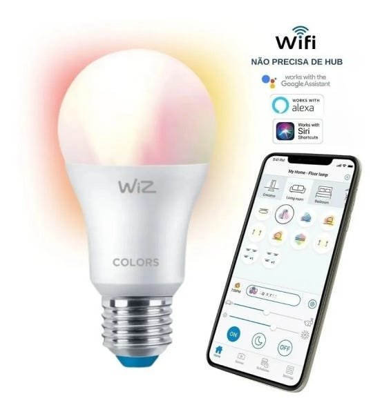 Lâmpada LED Smart Bulbo Inteligente Wifi Rgb 800lm 110v Wiz - 3