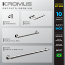 Ver imagem 2 de Kit Acessórios Para Banheiros 4 Peças Inox - Kromus Kitme4