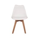Ver imagem 3 de Conjunto Mesa de Jantar Juliette Preta 80cm com 2 Cadeiras Leda - Branca