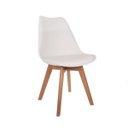 Ver imagem 2 de Conjunto Mesa de Jantar Juliette Preta 80cm com 2 Cadeiras Leda - Branca