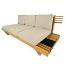 Ver imagem 7 de Sofá 3 Lugares Madeira Nobre Maciça Xangai Sala Moderna Bege