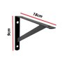 Kit 12 Peças Suporte Mão Francesa P/ Prateleira de 20cm- Preta - 2