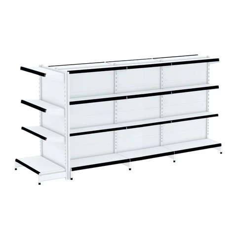 Gondola Centro 137 Fit Ate 3 Metros 1 Ponta Branco 28b Pe Preto