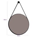 Ver imagem 3 de Espelho Adnet Redondo Decorativo com Alça 50cm Completo Caramelo