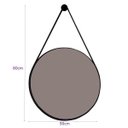 Ver imagem 3 de Espelho Adnet Redondo Decorativo com Alça 50cm Completo Preto