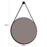 Espelho Adnet Redondo Decorativo com Alça 50cm Completo Preto - 3