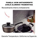Ver imagem 3 de Panelas Antiaderente Tramontina Pequena Avulsa 16cm 1,3 Litros Sicília Avelã: Cinza