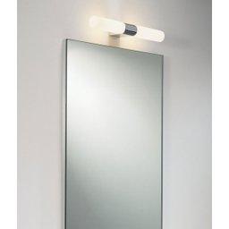 Aplique Mirror Duplo Em Metal Cromado, Vidro Opalina Branco - 2