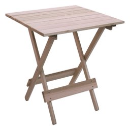 Conjunto Dobrável de Mesa 70x70 com 1 Mesa e 4 Cadeiras em Madeira Eucalipto sem Pintura Marcenaria - 2