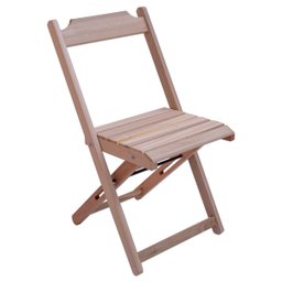 Conjunto Dobrável de Mesa 70x70 com 1 Mesa e 4 Cadeiras em Madeira Eucalipto sem Pintura Marcenaria - 3