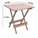 Ver imagem 4 de Conjunto Dobrável de Mesa 70x70 com 1 Mesa e 4 Cadeiras em Madeira Eucalipto sem Pintura Marcenaria