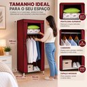 Ver mais imagens de Organizador Portatil Cabideiro Arara Desmontavel Armario Brinquedos Guarda Roupa Sapatos Quarto Casa