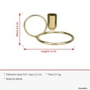 Ver imagem 7 de Castiçal Decorativo de Metal Dourado 6x12x12cm Porta Vela Mesa Jantar Decoração