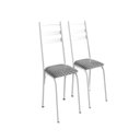 Ver imagem 2 de Kit 2 Cadeiras para Sala de Jantar Milla Branco/Chanel