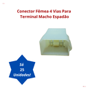 Ver imagem 5 de Conector Capa Isolante 4vias Para Terminal Macho 6,3 25 Pçs
