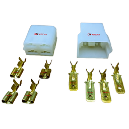 Kit Conector Capa Isolante 4vias Macho/Femea + Terminais - 1