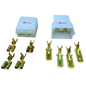 Kit Conector Capa Isolante 4vias Macho/Femea + Terminais