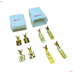 Kit Conector Capa Isolante 4vias Macho/Femea + Terminais - 4