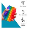 Brinquedo Pop It Fidget Push Pop Sensorial Anti Estress Arco-íris Maçã - 2