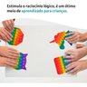 Brinquedo Pop It Fidget Push Pop Sensorial Anti Estress Arco-íris Maçã - 7