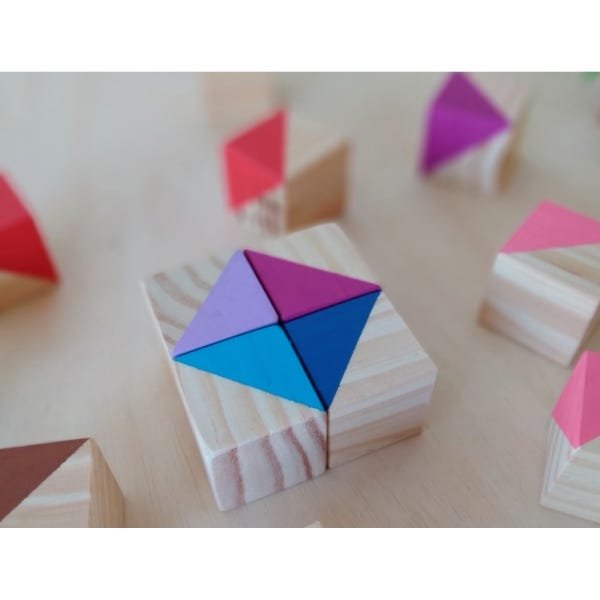 Segundo Saco de Cores Montessori (similar), com 24 Cubos Coloridos, da Cute Cubes - Cód. CC303 - 10