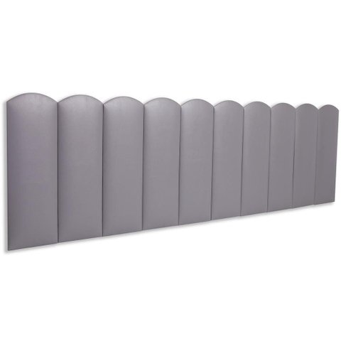 Cabeceira King Kit 10 Placas Modelo Nuvem - Courino Cinza