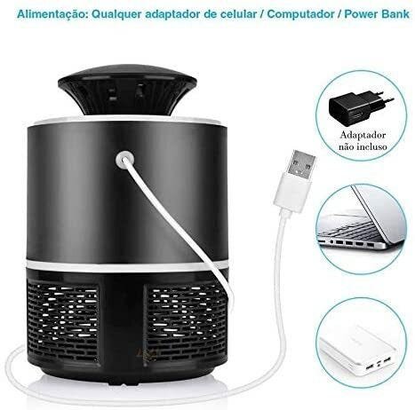 Mosquiteiro Repelente Armadilha Mata Mosquito LED UV Zika Dengue Eletrico 365 -PT - 4