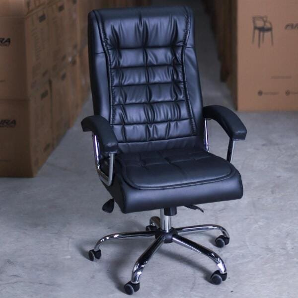Kit 2 Cadeiras de Escritório Presidente Executiva Big com Molas Ensacadas Confortável Giratória - 4