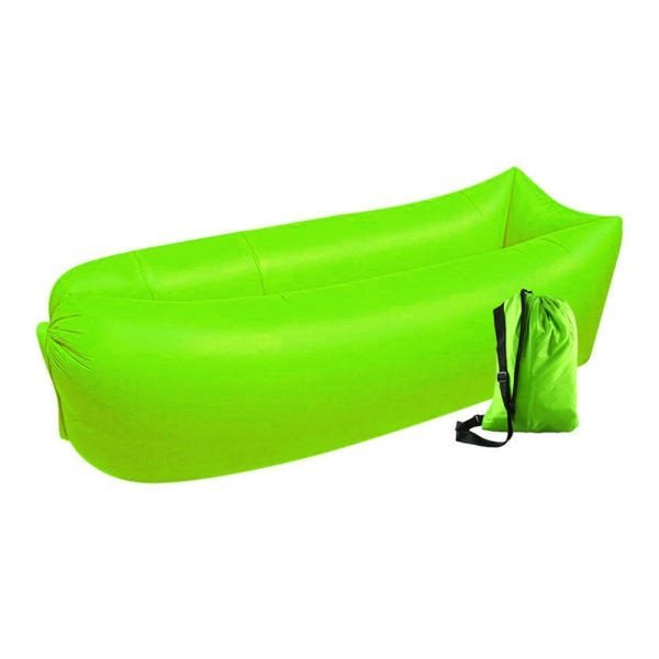 Saco de Dormir Sofá Inflavel Puff Portátil Colchonete Preguiçoso Camping Praia Trilha Ar Passeios - 5