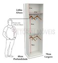 Ver imagem 4 de Armário Arara Dupla M24 100% Mdf (closet Lojas Cabideiro) - Branco