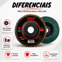 Ver imagem 6 de Kit 5 Disco Flap 4.1/2" (G60) Premium - Tubarão