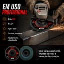 Ver mais imagens de Kit 5 Disco Flap 4.1/2" (G60) Premium - Tubarão