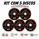 Ver imagem 2 de Kit 5 Disco Flap 4.1/2" (G60) Premium - Tubarão