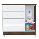 Ver imagem 6 de Quarto de Bebê Ariel 4p Berço Lara Branco Acetinado Amadeirado com Colchão – Carolina