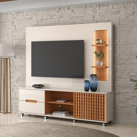 Home 2,10m Lukaliam Móveis para Tv até 70 Polegadas com Led no Nicho