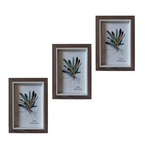 Porta Retrato Moldura Madeira Escura - 3un - 10x15