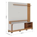 Ver imagem 2 de Home Theater 2 Portas para Tv's até 75" Jurerê - Off White Matte / Freijó